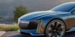 未来的凯迪拉克轿跑车和旅行车在幻想世界里看起来时尚又实用