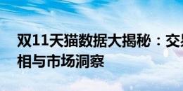 双11天猫数据大揭秘：交易额飙升背后的真相与市场洞察