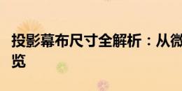 投影幕布尺寸全解析：从微小到巨幕的规格一览