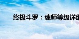 终极斗罗：魂师等级详细划分与解析