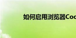 如何启用浏览器Cookie功能
